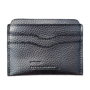 PUBLIC OPINION Leather Card Case in Metallic